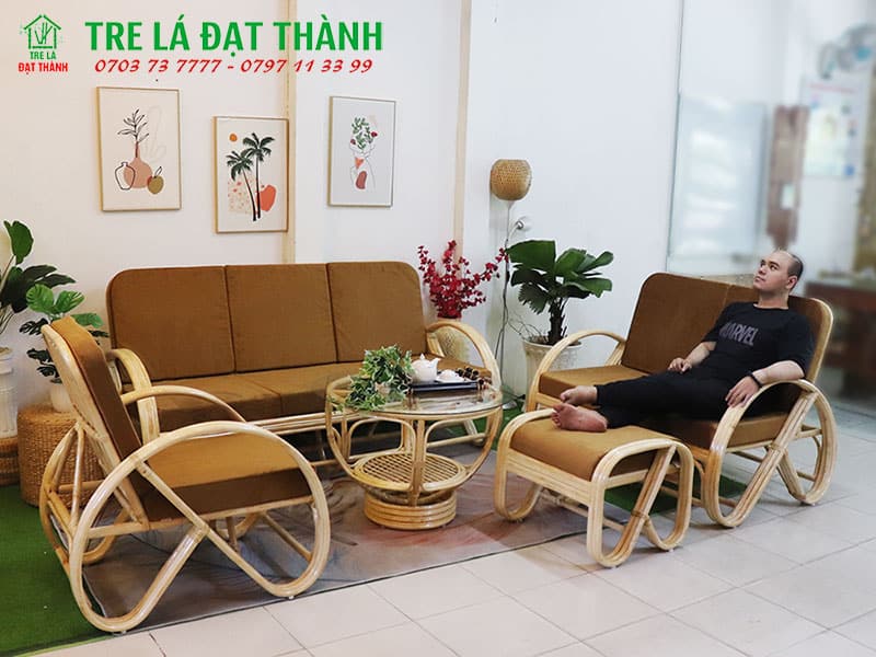 Bộ Bàn Ghế Mây Uống Trà - BBGMUT020